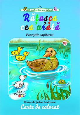 Carti de colorat - Ratusca cea urata - carte de colorat