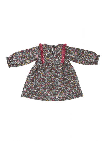 Rochita Scufitei, cu floricele, din bumbac organic - People Wear Organic [2]