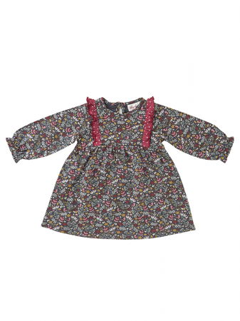 Rochita Scufitei, cu floricele, din bumbac organic - People Wear Organic [1]