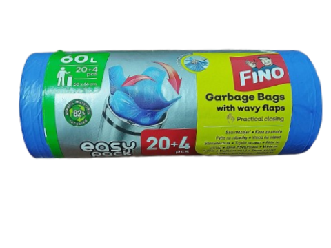 Casa, Gradina & Bricolaj - Saci menajeri Fino Easy-Pack, 60L, 20+4 pcs
