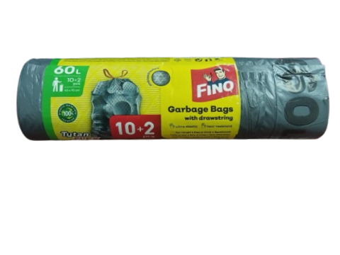 Casa, Gradina & Bricolaj - Saci menajeri Fino Tytan Flex, cu snur, 60l, 10+2 buc