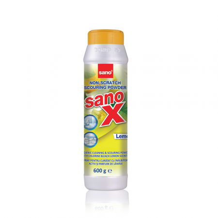 Praf de curatat cu inalbitor Sano X Lemon 600g