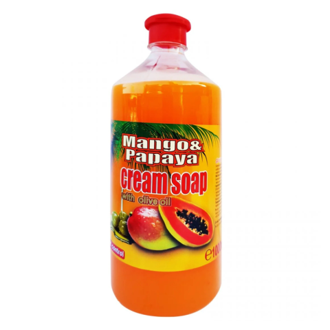 Sapun Lichid - Rezerva Sapun lichid Cloret cremos Mango & Papaya rezerva, 1 L