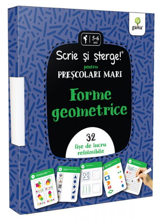 Librarie - Scrie si sterge! Forme geometrice. Prescolari mari