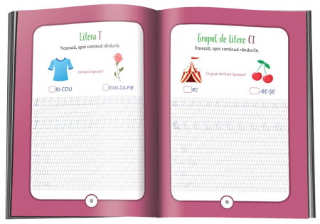 Scriu de mana 6-7 ani. Caiet pentru exersarea scrierii cursive si pregatirea pentru compunerea cuvintelor si a enunturilor. Clasa I [2]