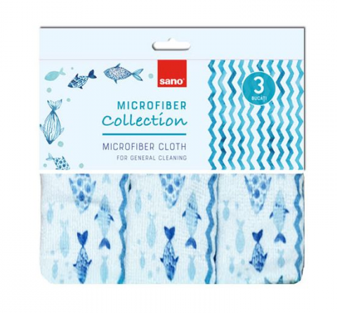 Uz Casnic - Set 3 lavete microfibra Sano-Spark-Design 30x30 cm, blue