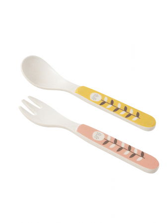 Set 5 piese pentru masa bebelusi, din bambus, model Swan - Fresk [3]