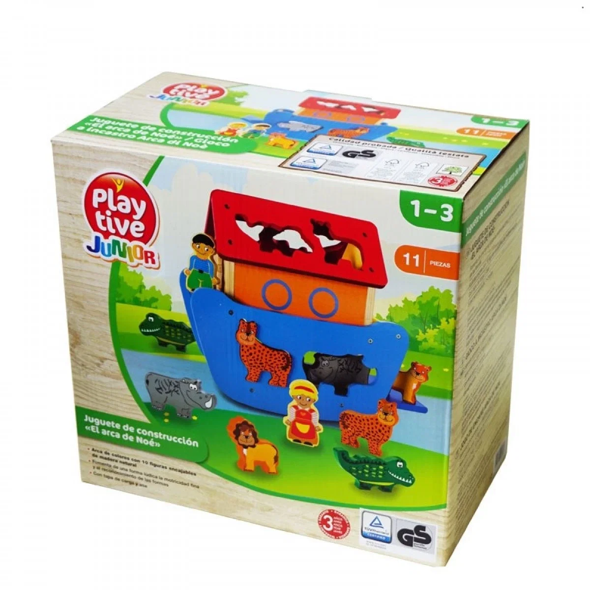 Jucarii, Copii & Bebe - Set din lemn Arca lui Noe. 11 Piese - Ileana Prodexim