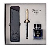 Pixuri si Rezerve - Set stilou si calimara - Negru