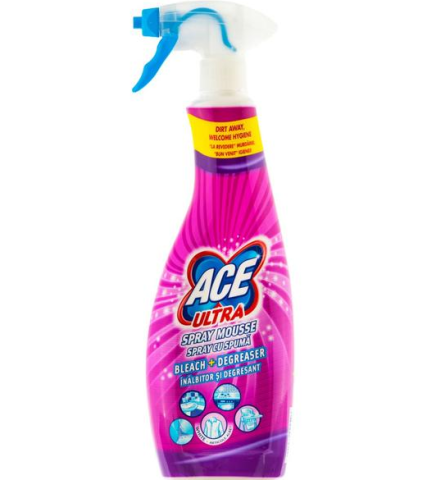 Detergenti Covoare si Tapiterii - Spray Spuma Inalbitor si Degresant cu Parfum Proaspat 700 ml Ace