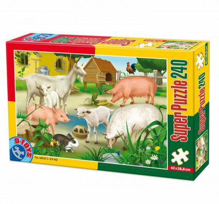Jucarii, Copii & Bebe - Super Puzzle Animale 240 Piese D-TOYS
