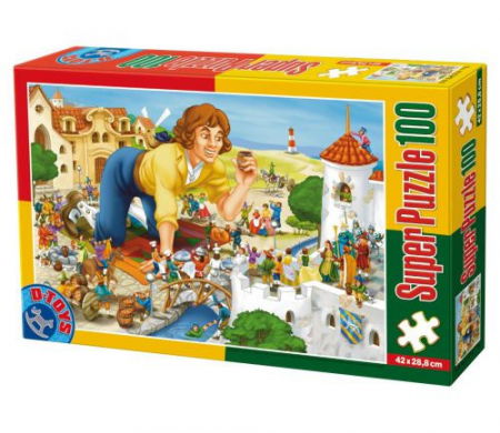 Jucarii, Copii & Bebe - Super Puzzle Calatoriile lui Gulliver 100 Piese D-TOYS