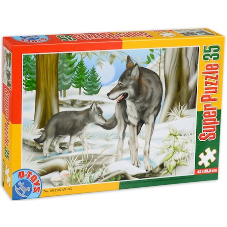 Jucarii, Copii & Bebe - Super Puzzle Lupi 35 Piese D-TOYS