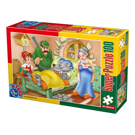 Jucarii, Copii & Bebe - Super Puzzle Scufita Rosie 100 Piese D-TOYS