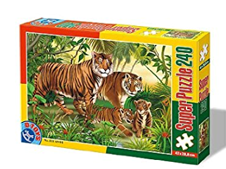 Jucarii, Copii & Bebe - Super Puzzle Tigrii 240 Piese D-TOYS