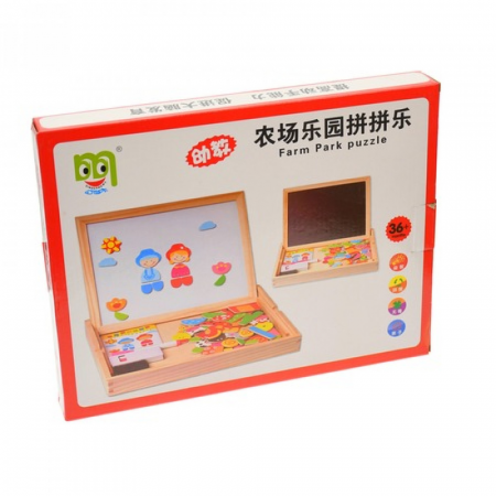 Jucarii, Copii & Bebe - Tablita magnetica Farm Park puzzle