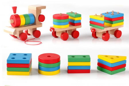 Jucarii, Copii & Bebe - Tren cu Forme Geometrice - Ileana Prodexim