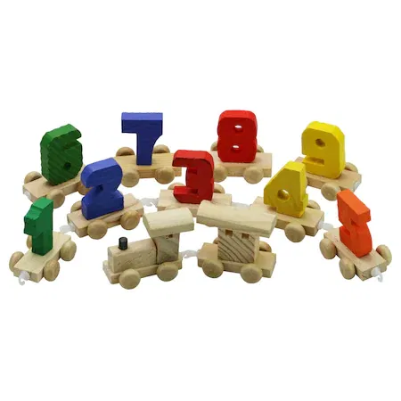 Tren Lemn Cifre - KidsToys [1]