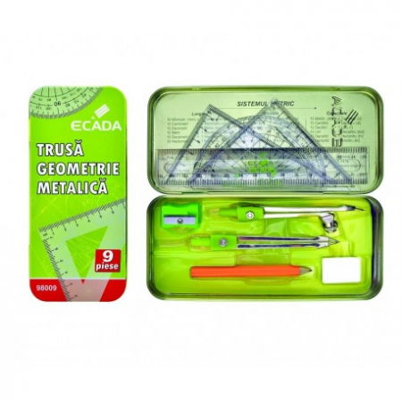 Seturi scolare - Trusa geometrie metalica - ECADA