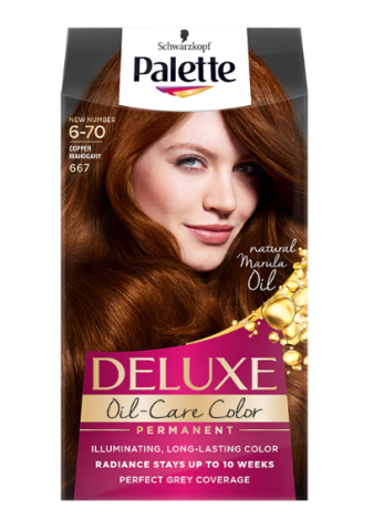 Ingrijire Personala & Cosmetice - Vopsea de par Palette Deluxe 667 Copper Mahogany, 130 ml