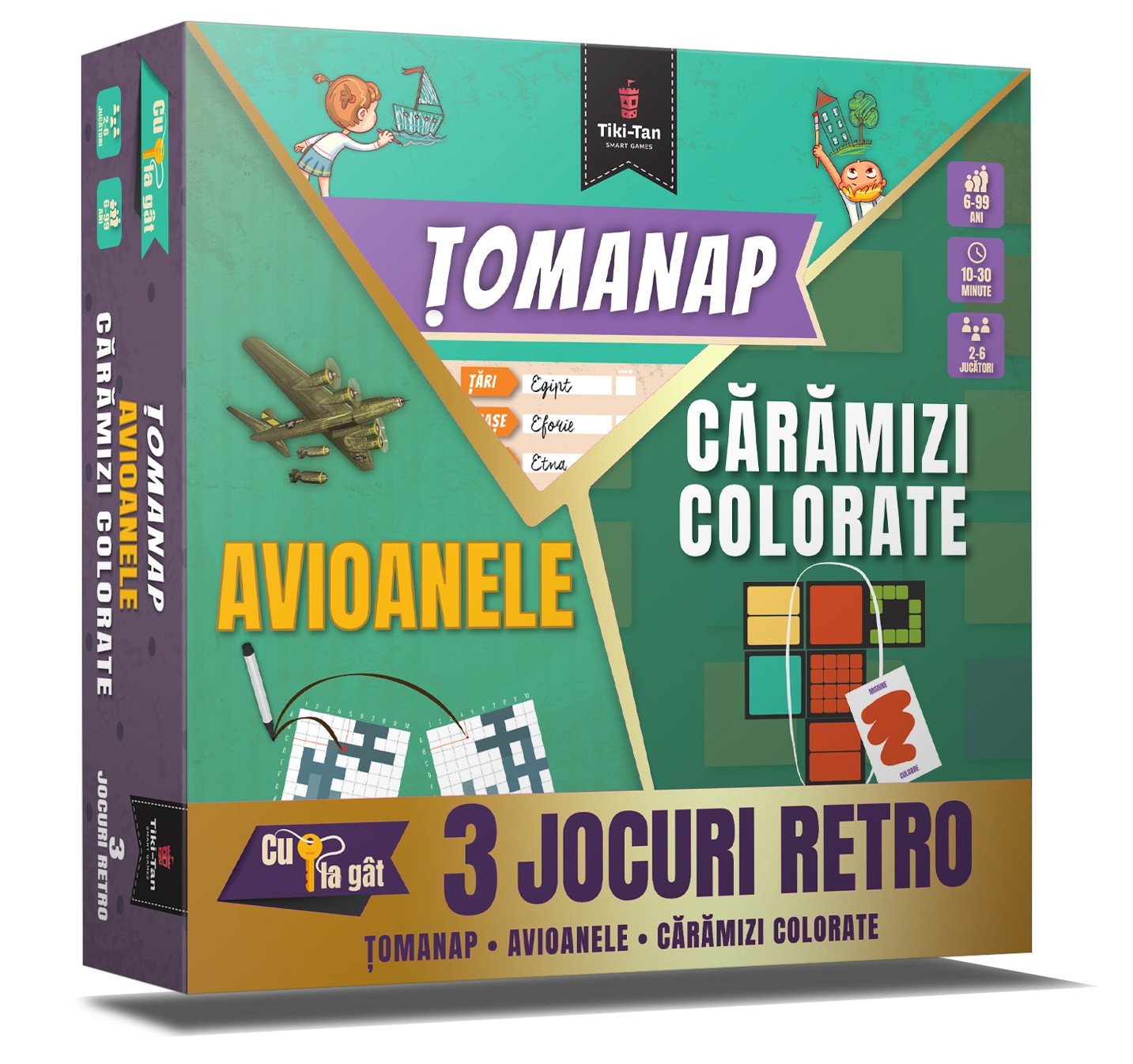 3 jocuri retro: Tomanap. Avioanele. Caramizi colorate