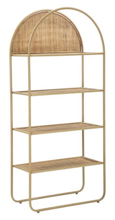 Biblioteci - Raft PANAMA ROUND, Maro, Fier/Lemn/Plastic, 180x80x40 cm