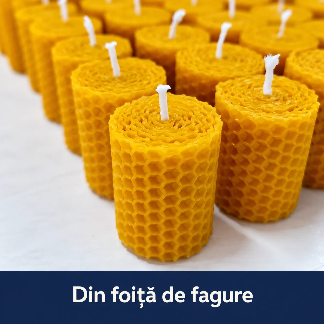 Lumânare rulată din foiță de fagure