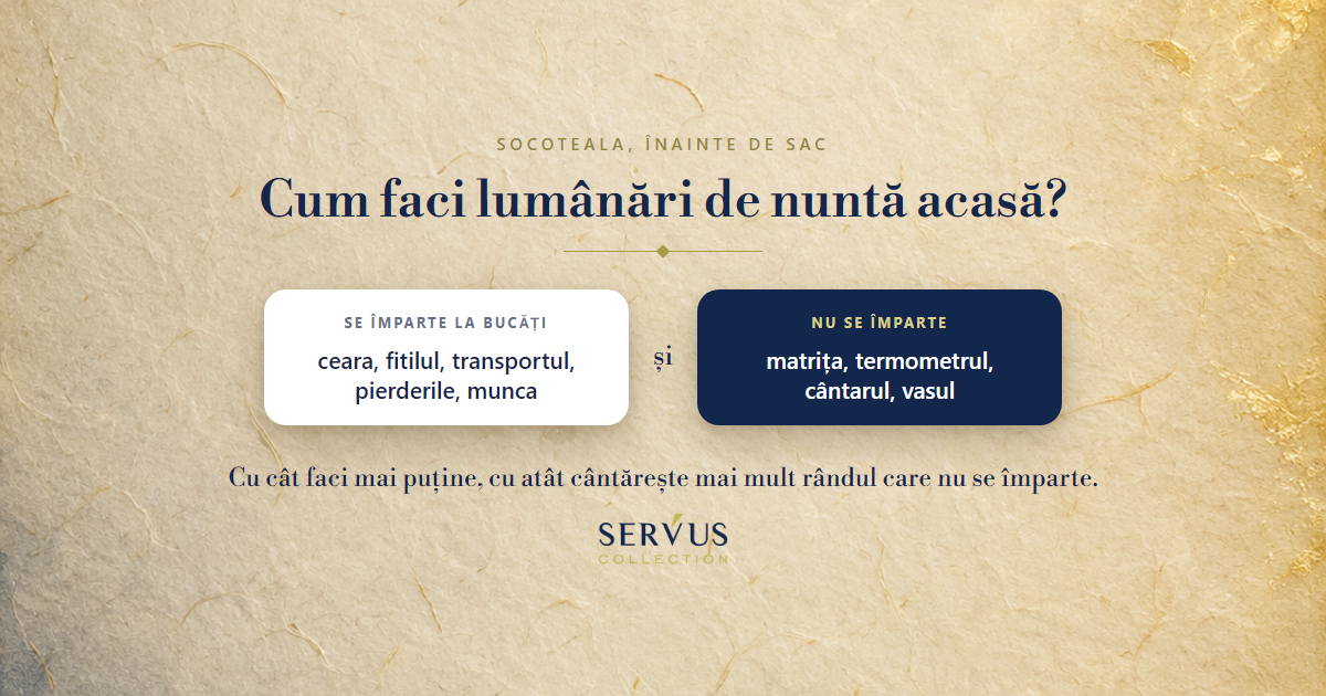 Cum faci lumânări de nuntă acasă și când nu merită