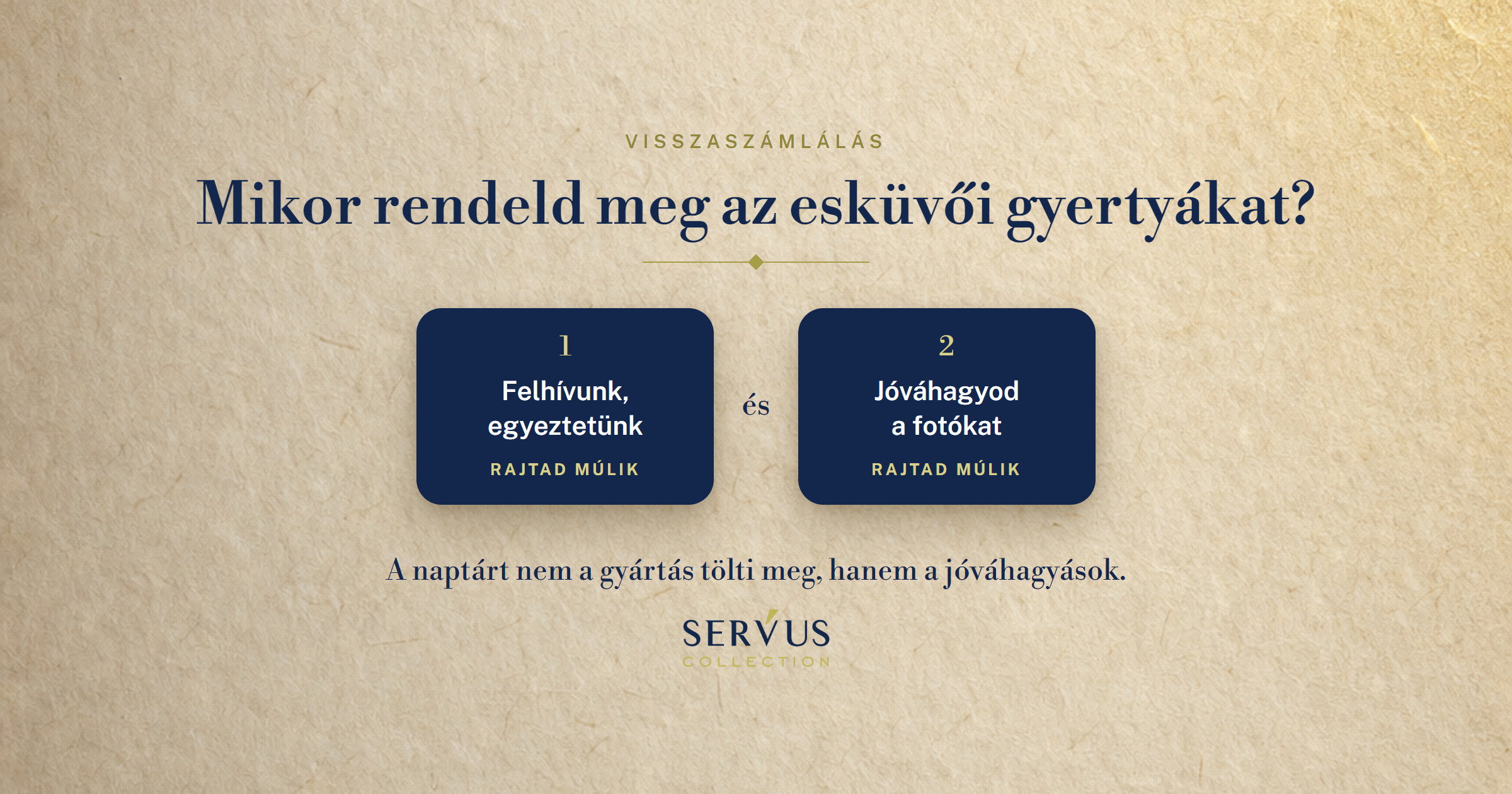 Mikor rendeld meg az esküvői gyertyákat, hogy a jóváhagyások is beleférjenek?