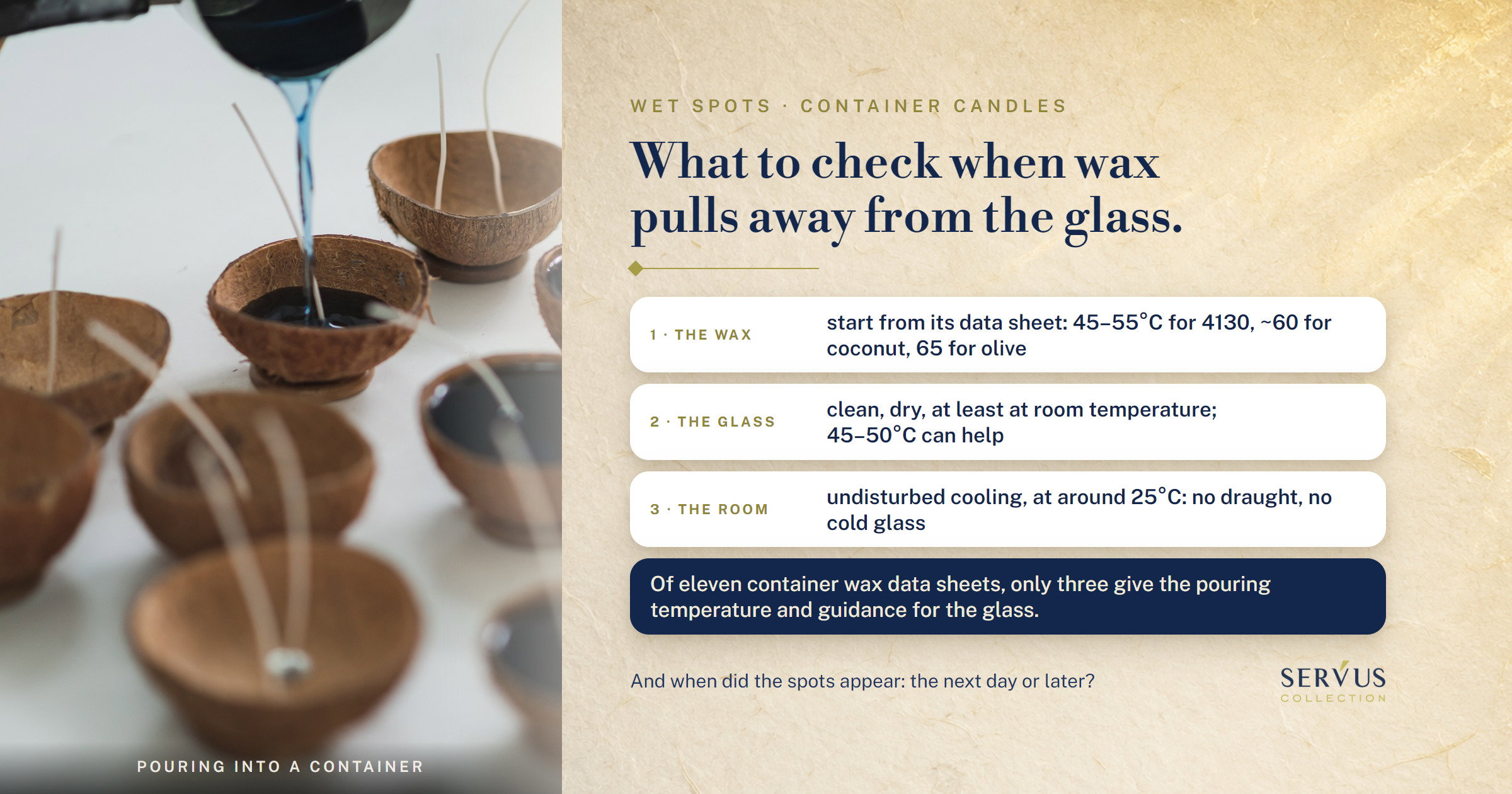 Why wax pulls away from the glass in container candles