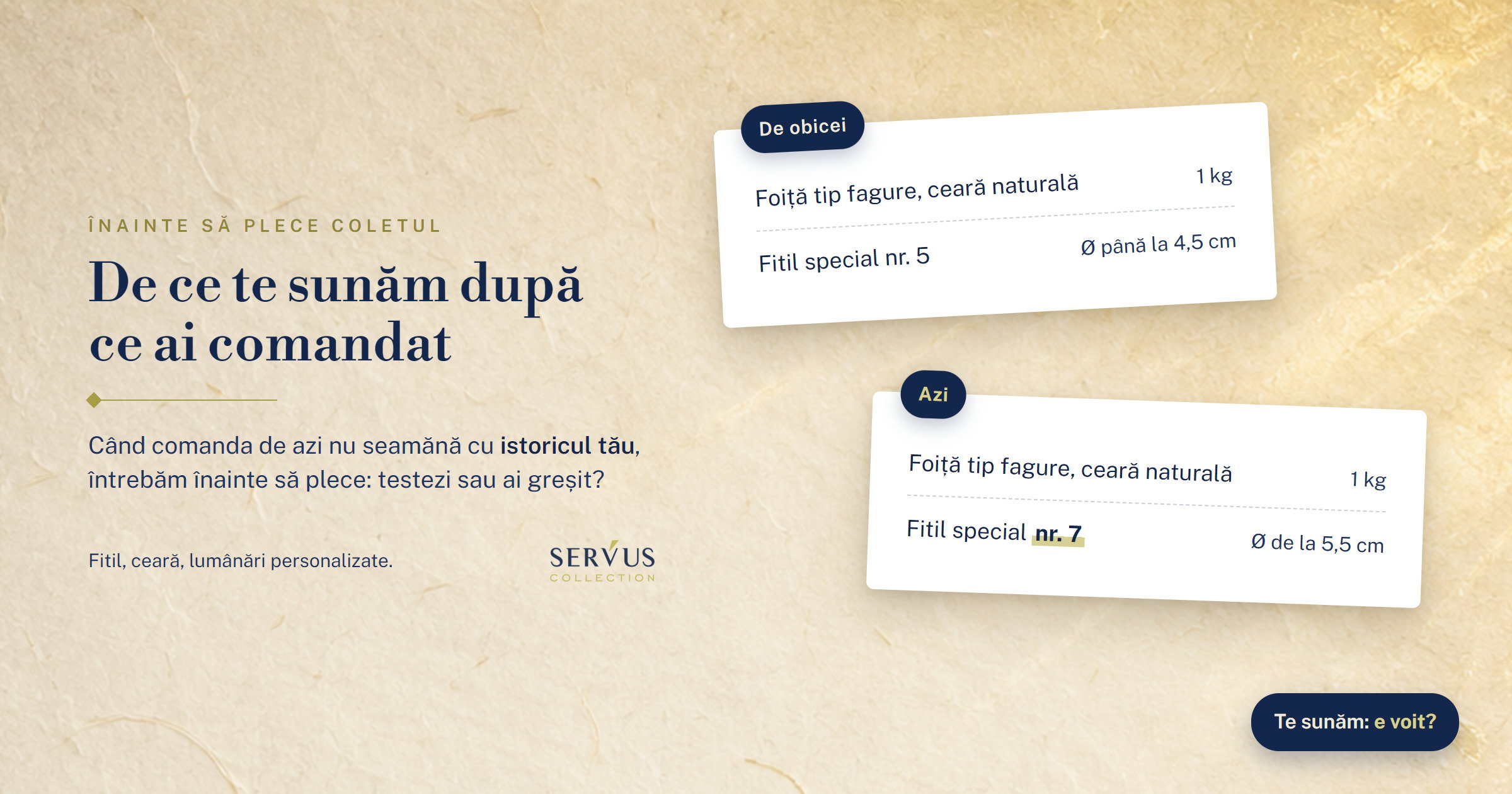 De ce te sunăm după ce ai comandat: ce verificăm înainte să plece coletul