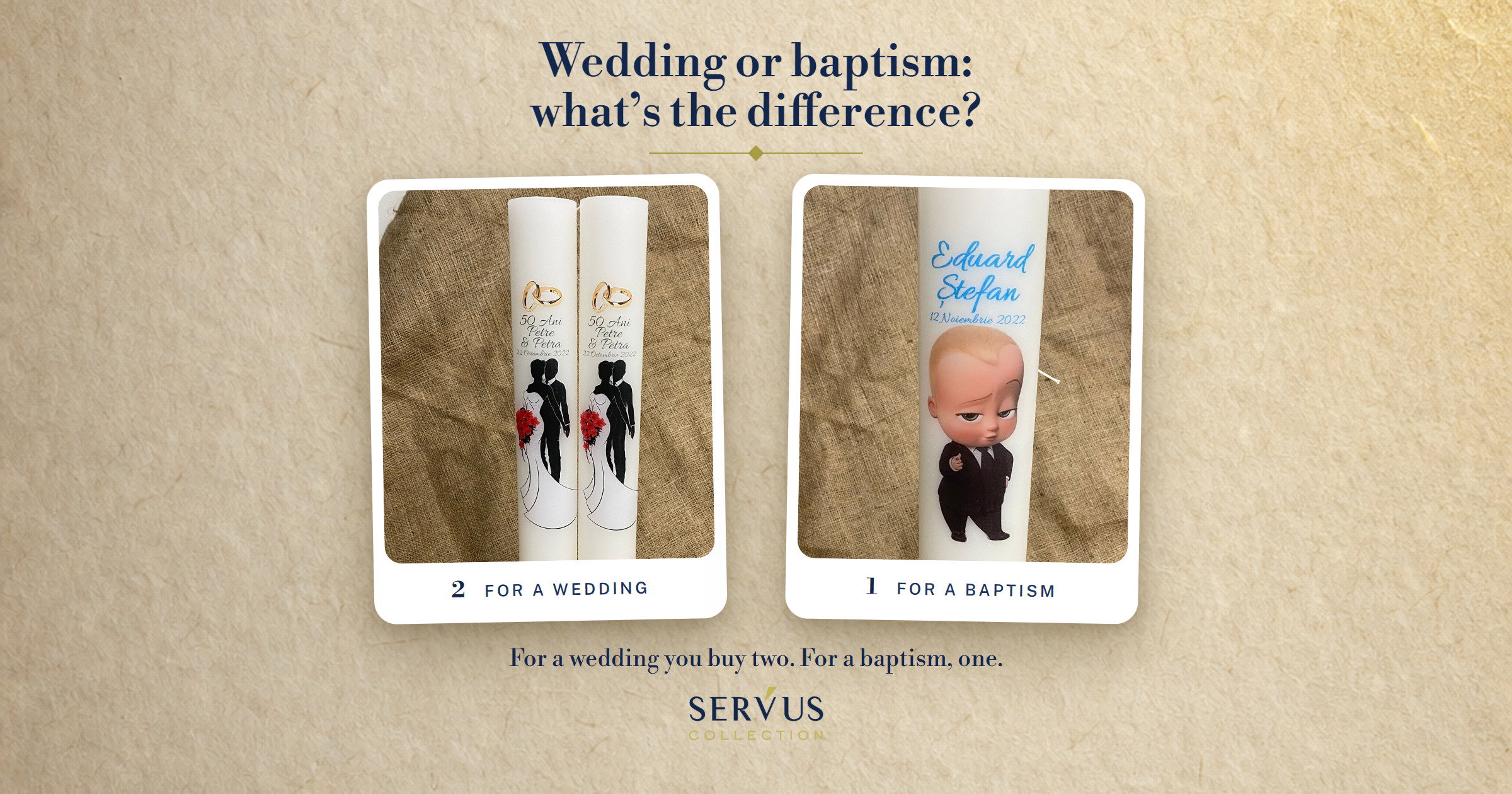 Wedding or baptism candles: what’s the difference and which do you choose?