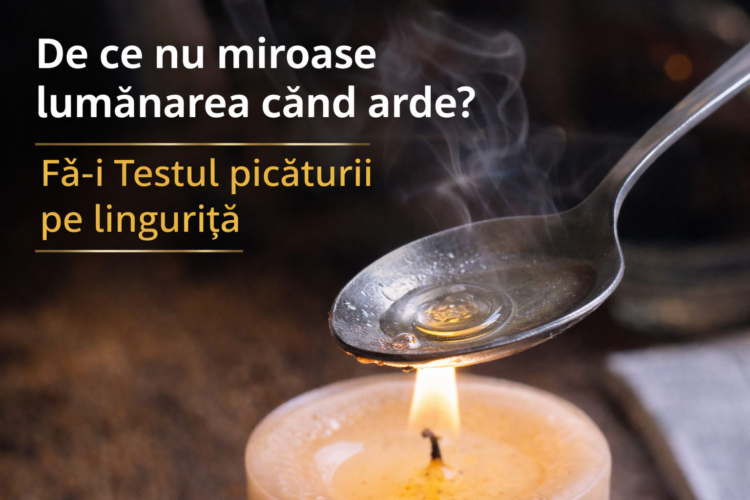 De ce nu miroase lumânarea când arde? Testul „Picăturii pe linguriță” și chimia volatilității