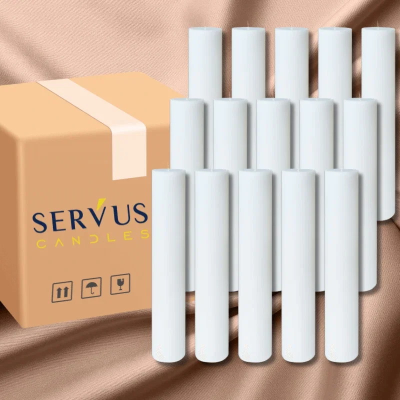 Bax 15 lumânări albe Ø5.5×35 cm [1]