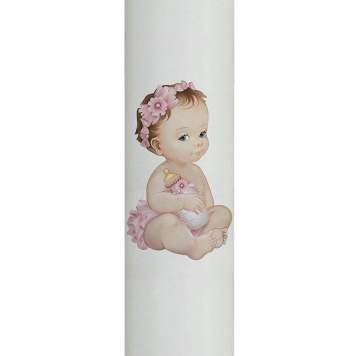 Lumanare Botez Bebelina Roz [4]