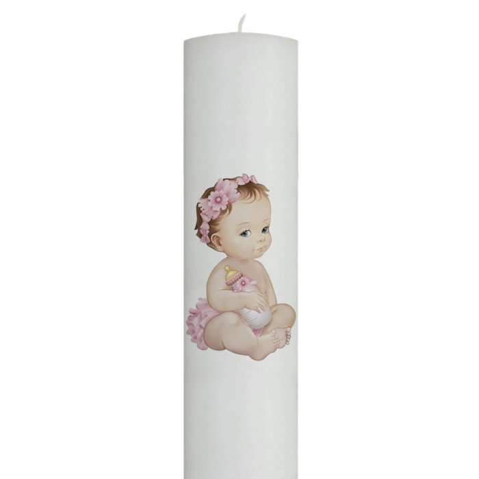 Lumanare Botez Bebelina Roz [2]