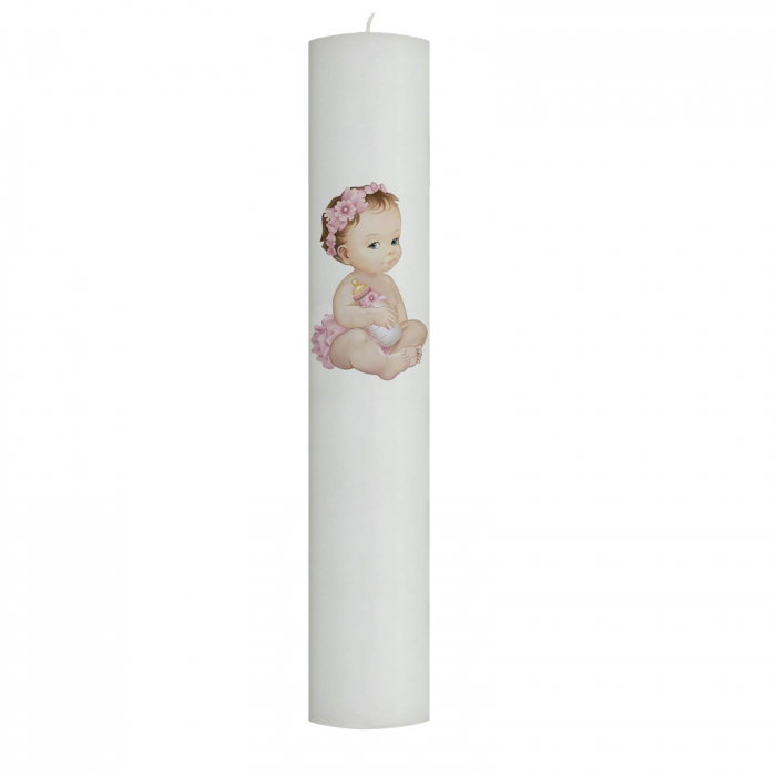 Lumanare Botez Bebelina Roz [5]