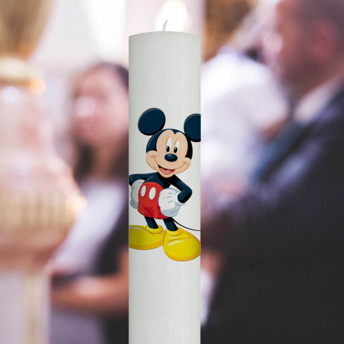 Lumanare Botez Mickey cu rosu [1]