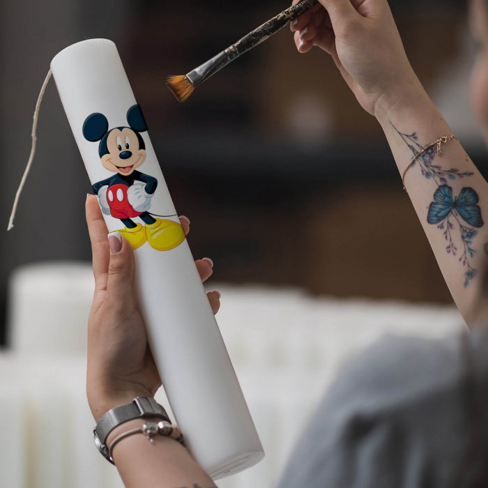 Lumanare Botez Mickey cu rosu [4]
