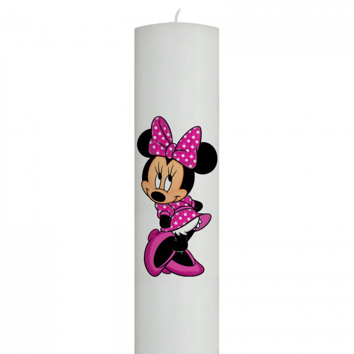 Lumanare Botez Minnie cu rochita roz [3]