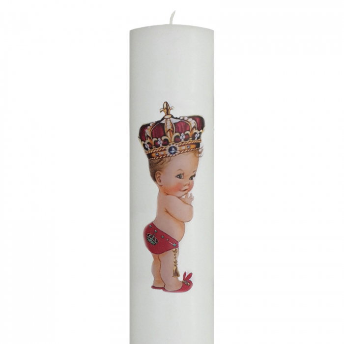 Lumanare Botez Print cu rosu [2]