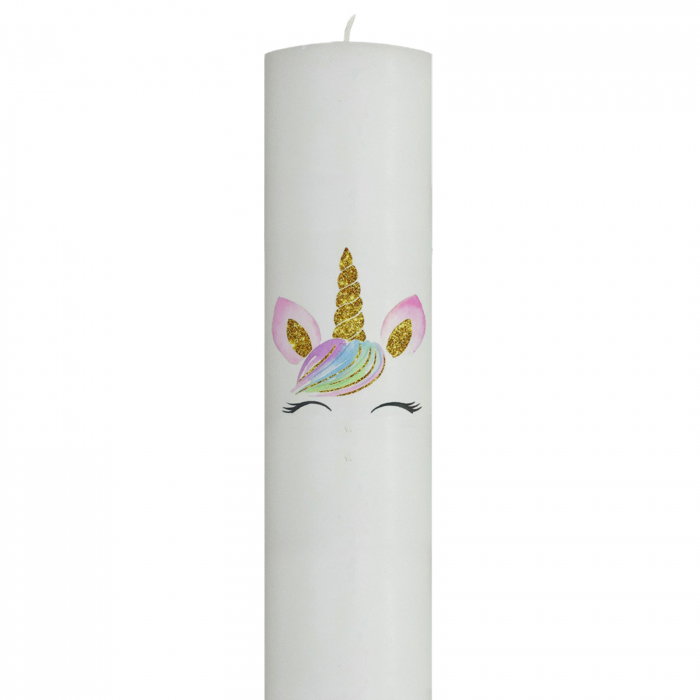 Lumanare Botez Unicorn cu sclipici [3]
