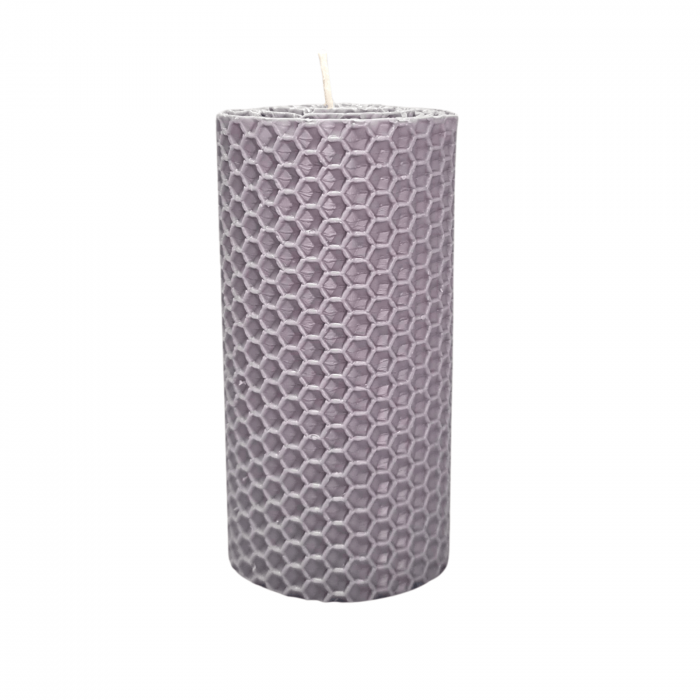 Lumânare tip Fagure din Ceară Colorată - Gri [3]