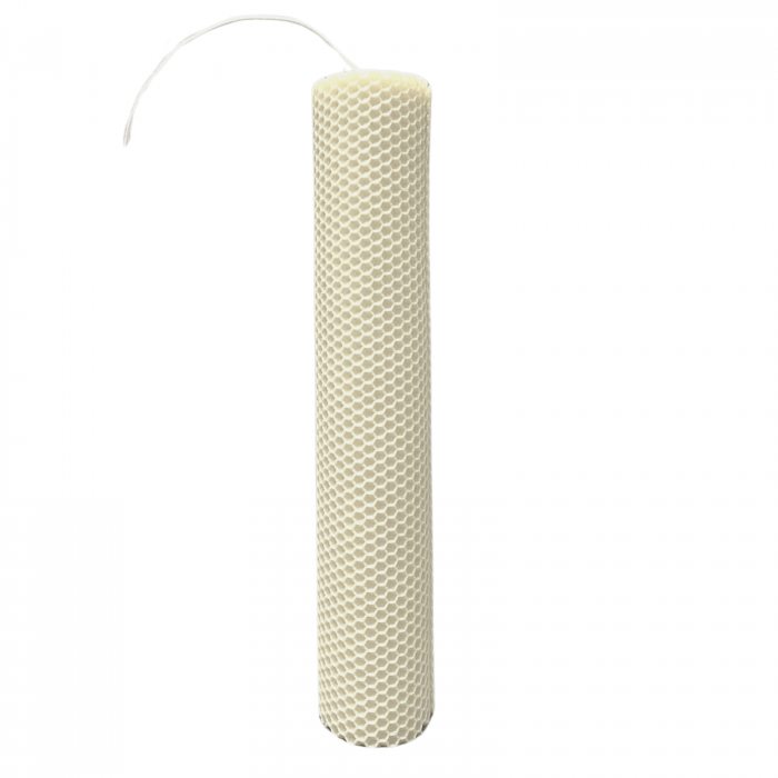 Lumânare tip fagure din ceară colorată, rulată manual - ivory [4]