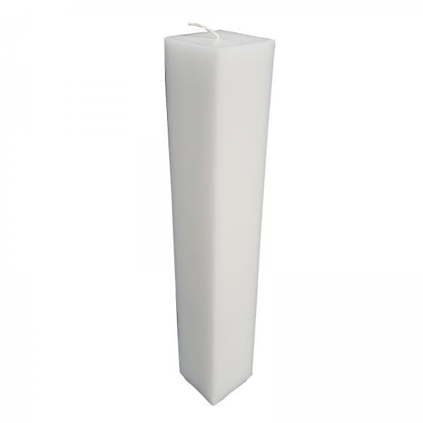 Lumanare Botez Patrata Alba H35cm L5.5cm [1]