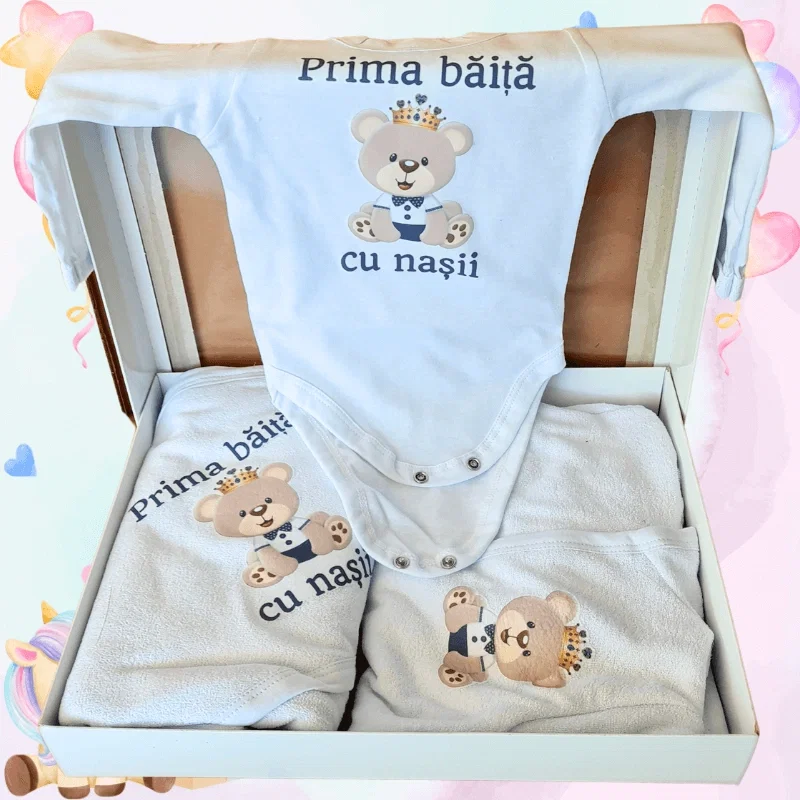 Set Prima Baie de la Na?i Imprimat Ursulet albastru [1]