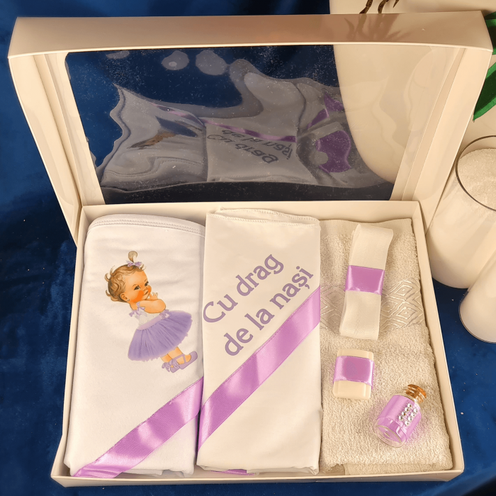 Trusou pentru botez imprimat cu Printesa Mov [2]