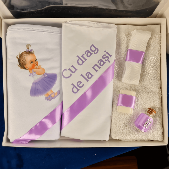 Trusou pentru botez imprimat cu Printesa Mov [3]