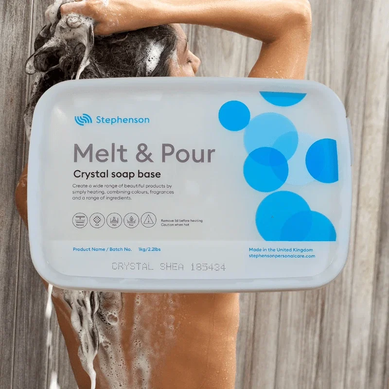 Baze Preparare Cosmetice Naturale - Bază de săpun vegetală cu unt de shea - Melt & Pour Crystal Shea, 1kg