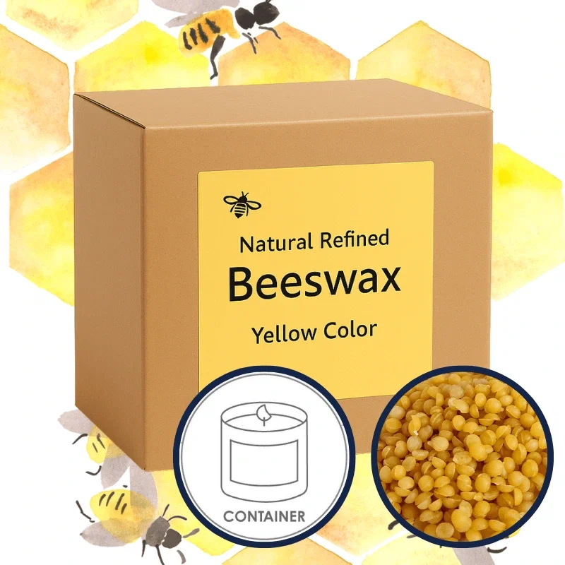 Ceară - recipiente (Container Wax) - Ceara de albine naturala rafinata - culoare galben